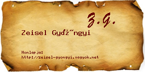 Zeisel Gyöngyi névjegykártya