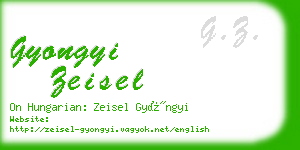 gyongyi zeisel business card